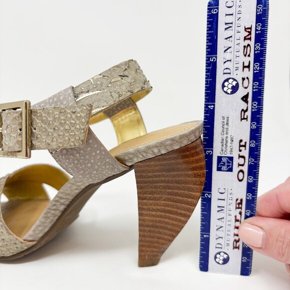 Dumond Snakeskin Leather High Heels - Picture 8 of 13